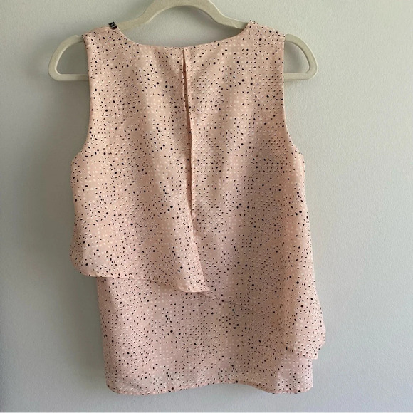 JUICY Couture Flowy, Asymmetrical  Pink white and black speckled Tank Top Size S - Picture 7 of 13